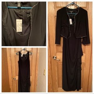 Dress barn black dress with jacket